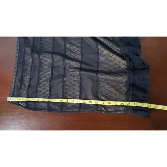 Vtg 90s Y2K Express Sheer Lace Overlay Ruffle Trim Skirt Sz M Whimsygoth Grunge - Picture 8 of 8